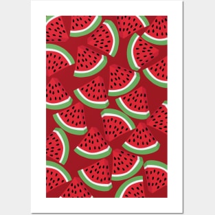 Watermelons are delicious fruits Posters and Art